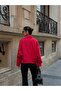 Belted Jacket with Collar and Buttons Trench Coat - 3