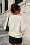 Women's Ecru Soft Textured Buttoned Knitwear Cardigan - 5