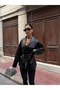 Belted Double-Breasted Casual Leather Jacket - 7