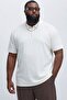 Men's Zippered Striped White Oversized Sweatshirt