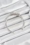 Brass Silver Color Heart Zircon Stone Women's Bracelet - 3