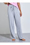 Pink Graphic Print T-Shirt and Grey Solid Straight Leg Pants Pyjama Set - 4