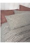 Rf Petite -Mote Kiremit- Double Duvet Cover Set with Elastic Sheets - 2
