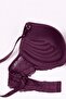 Women's Plum Lace Semi-Support Bra with Underwire and Light Padding Cup - 3