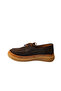 757 Brown Nubuck Leather Lace-Up Casual Women's Shoes - 3