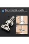 Cabinet Door Hinges, Full Overlay Soft Close Concealed Hinges with Adjustable 105 Degree Open - 7