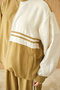 Women's Double Color Stripe Detail Double Pocket Elastic Waist Parachute Suit Oil Green - 7