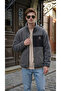 Men's Lamb Winter Welsoft Plush Fabric Jacket with Full Zipper and Front Pocket - 3