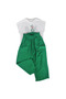Girl's Green Pants and White T-Shirt Printed 2-Piece Set