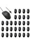 3-Button USB Wired Mouse (Black), 30-Pack