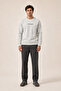 Takes Crew Neck Winter Regular Fit Sweatshirt Gray - 2