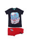Boy's Navy Red South Shore Written Shorts 2-Piece Set