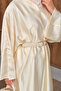 Women's Asymmetrical Cut Double Striped Long Tunic Yellow - 5