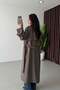 Apoleted Belted Long Trench Coat Mink - 8