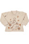 Baby Boy Beige Elephant Embroidered Bib Waffle Set of 3 - 2