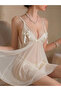 White Strappy Babydoll with Bow Detail - 5