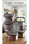 Mega Size 6-Piece Square Flour Container (4 Liters) - Detergent Storage Box Container 6 Pieces - 4