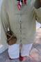 Women's Chinese Button Stitching Detail Tunic Water Green - 6