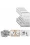 6 Pcs Stainless Steel Cabinet Door Hinge Repair Replacement Kit with Screws, Durable Cupboard Hinge