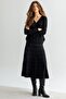 Women's Silvery Knitwear Skirt Black