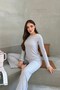 Ribbed grey modal pajama set - 5