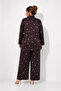 Plus Size Floral Patterned Buttoned Jacket Look Loose Pants Women's Two Piece Set - 2