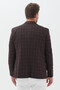 Rocco Men's Burgundy Mono Collar Plaid Slim Fit Polyviscon Fabric Sports Blazer Jacket - 8