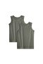 Double Wide Strap Undershirt 2-11 Years Khaki Green - 2