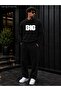 Men's Dream Big Slogan Printed Crew Neck Regular Fit Men's Tracksuit Set / Straight Leg Bottom