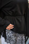Women's Skirt Lace Detailed Tunic Black - 5