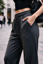Women's Modal Draped Soft Textured Sweatpants with Elastic Cuffs - 5