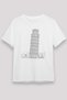 Leaning Tower of Pisa White Unisex T-Shirt T-Shirt