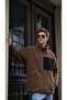 Men's Lamb Winter Welsoft Plush Fabric Jacket with Full Zipper and Front Pocket - 4