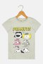 Kids Girl Crew Neck Short Sleeve Print T-Shirt, Sage Green - 2