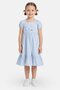 Kids Girl Stripe Short Sleeve Dress With 2 Pack Hair Clips, Multicolor