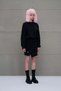 Black Asymmetrical Oversize Dress 18161 - 5