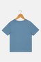 Toddlers Boy Crew Neck Short Sleeve Batman Print T-Shirt, Slate Blue - 3