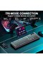 لوحة مفاتيح ألعاب ميكانيكية F108 PRO مع شاشة ومقبض، لوحة مفاتيح لاسلكية بلون كريمي مع بطارية 8000 مللي أمبير - 4