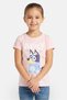Kids Girl Crew Neck Short Sleeve Print T-Shirt, Pink
