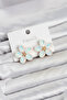 White Color Crystal Stone Flower Model Women's Earrings - 2