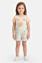 Toddlers Girl 2 Pieces Floral Print Rompers And Top With Key Chain Set, Multicolor