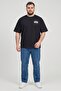 Men Crew Neck Short Sleeve Graphic Print T-Shirt, Black - 2