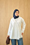 Women's Side Tie Kimono White - 4