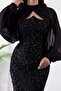 Strapless Neckline Sequin Dress with Bolero Ecr5972 - 2