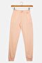 Kids Girl Regular Fit Embroidered Logo Jogger Pants, Peach - 2