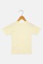 Toddlers Boy Crew Neck Short Sleeve Snoopy Print T-Shirt, Pale Yellow - 3