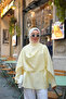Women's Detachable Shawl Detail Tunic Yellow