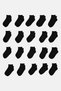 Kids Girl 20 Pairs Solid Quaters Socks, Black - 3