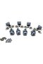 8PCS x Shower Door Rollers(4xTop + 4xBottom),Roller diameter 19/22/23/25/27mm, For the Bathroom Pan