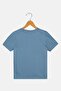 Kids Boy Crew Neck Short Sleeve Superman Print T-Shirt, Slate Blue - 3